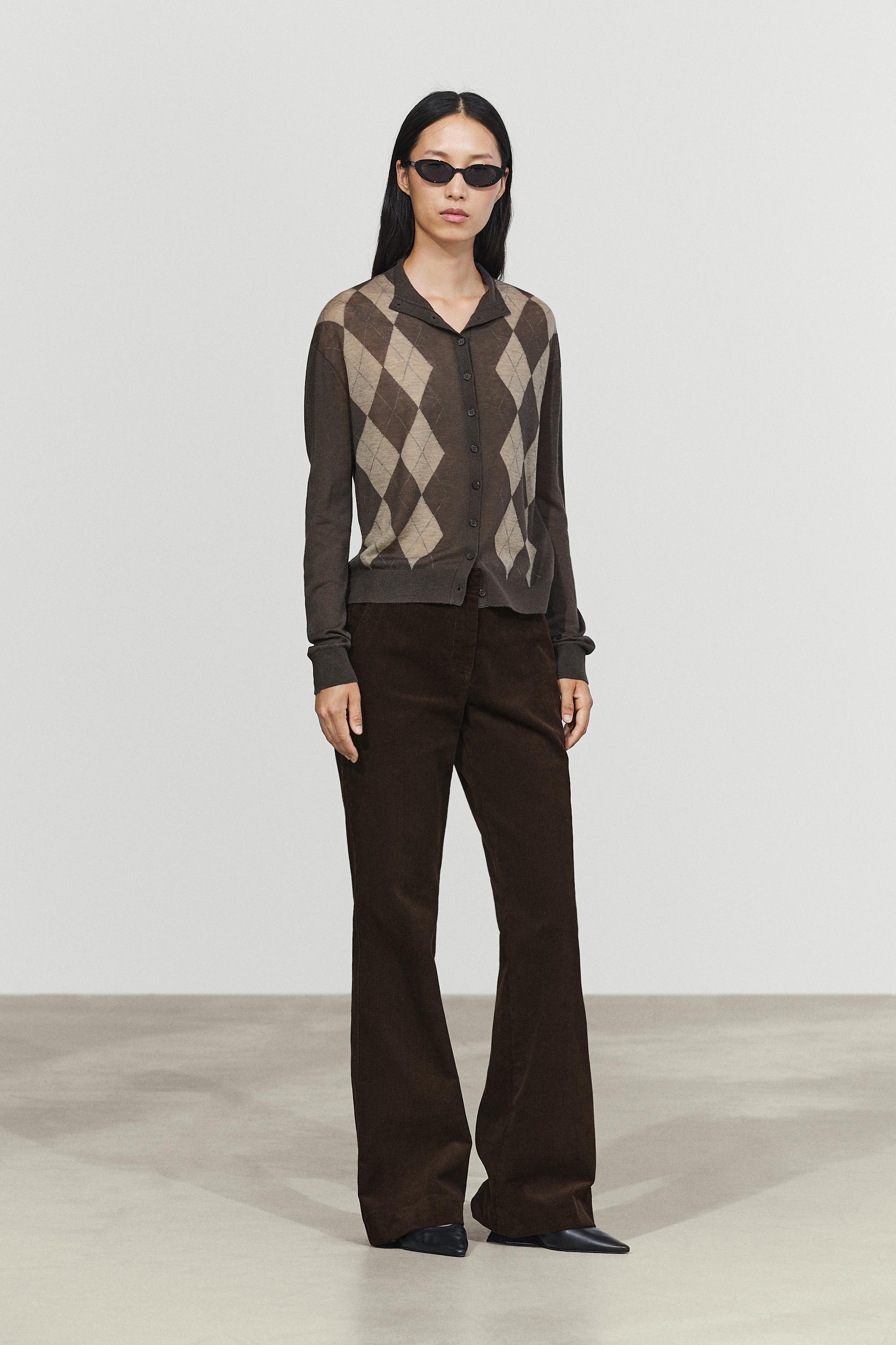 Corduroy flared pants